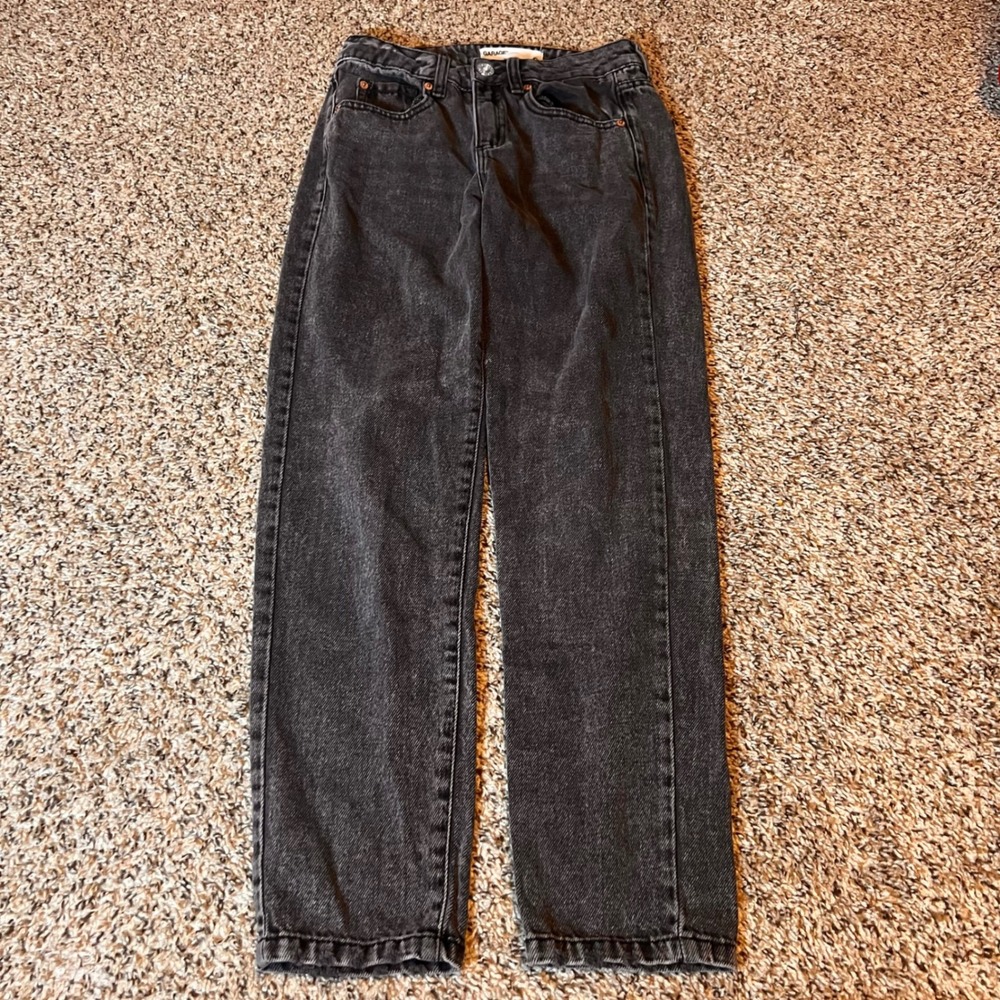 Garage Black Acid Wash High Waisted Mom Jeans Size‎ 0 Denim Pants
